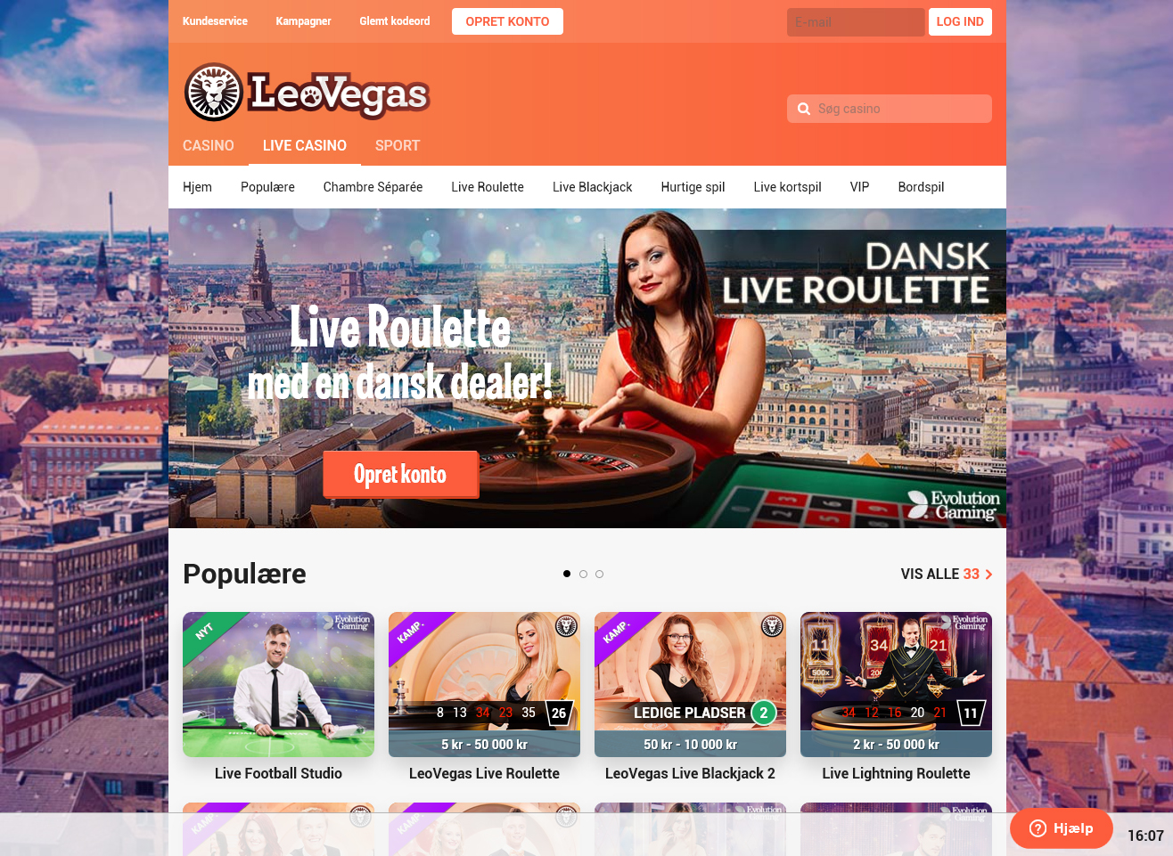 LeoVegas Danmark Live Casino