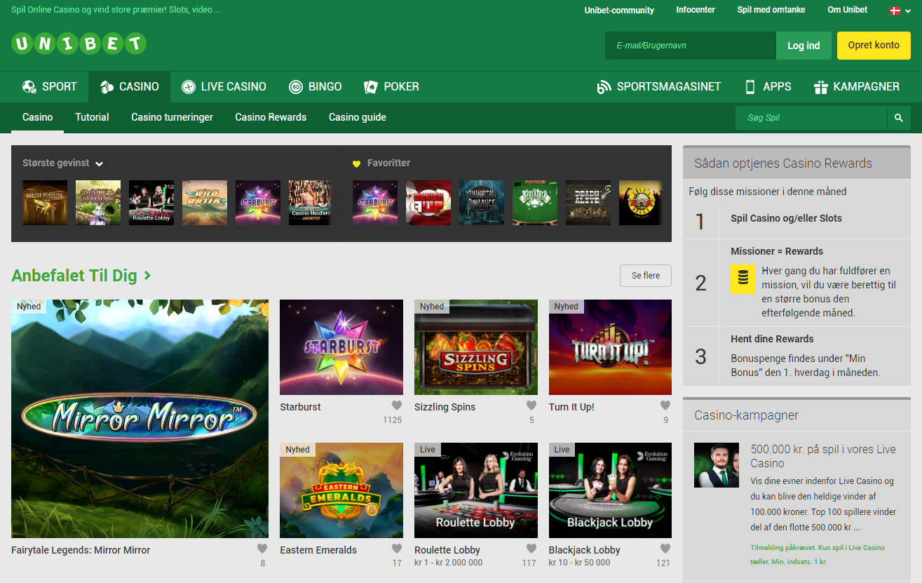 Unibet Danmark Casino