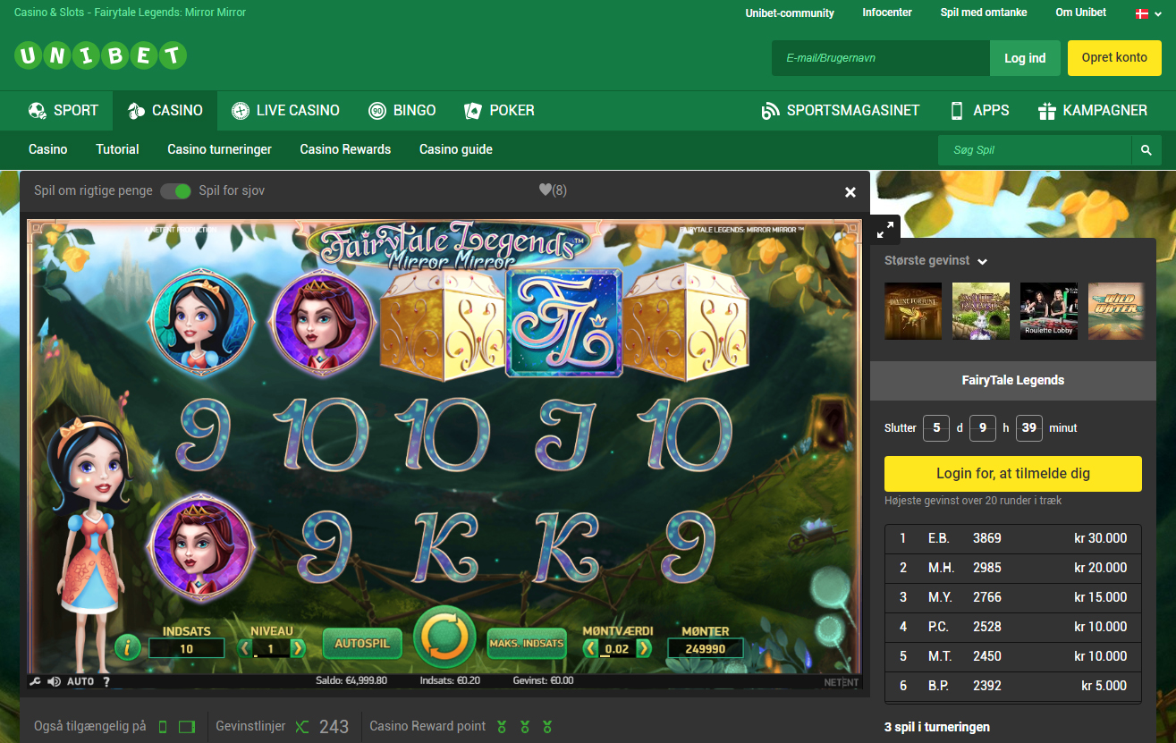 Unibet Danmark Slot